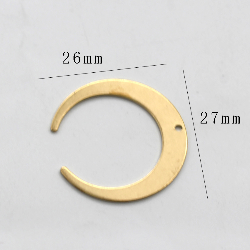New best-selling bracelets, ear clips, pendants, necklaces, diy copper jewelry accessories, European and American style with halter holes, moon pic 16