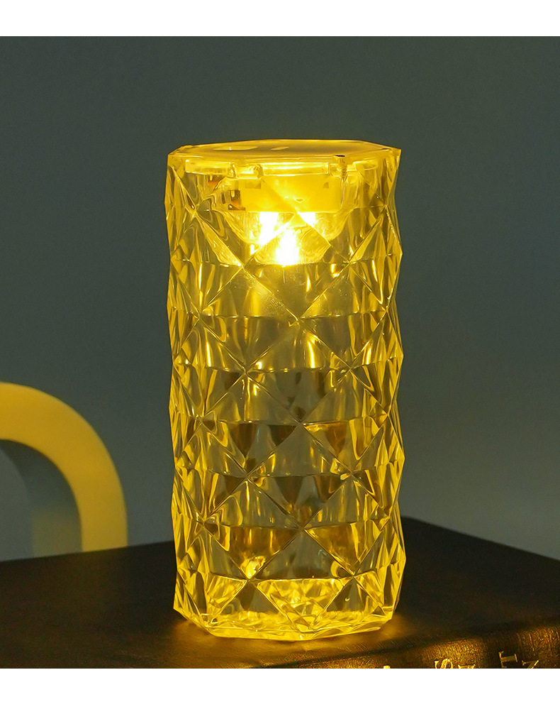 Table lamp, lighting fixtures, rose ambient light, crystal, ins style, flirtatious bedside lamp, night light, photo ambient light, projection pic 8