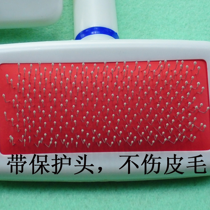 Pet needle comb, pet white needle comb with airbag, pet cat and dog comb, dog hair brush, pet grooming needle comb pic 7