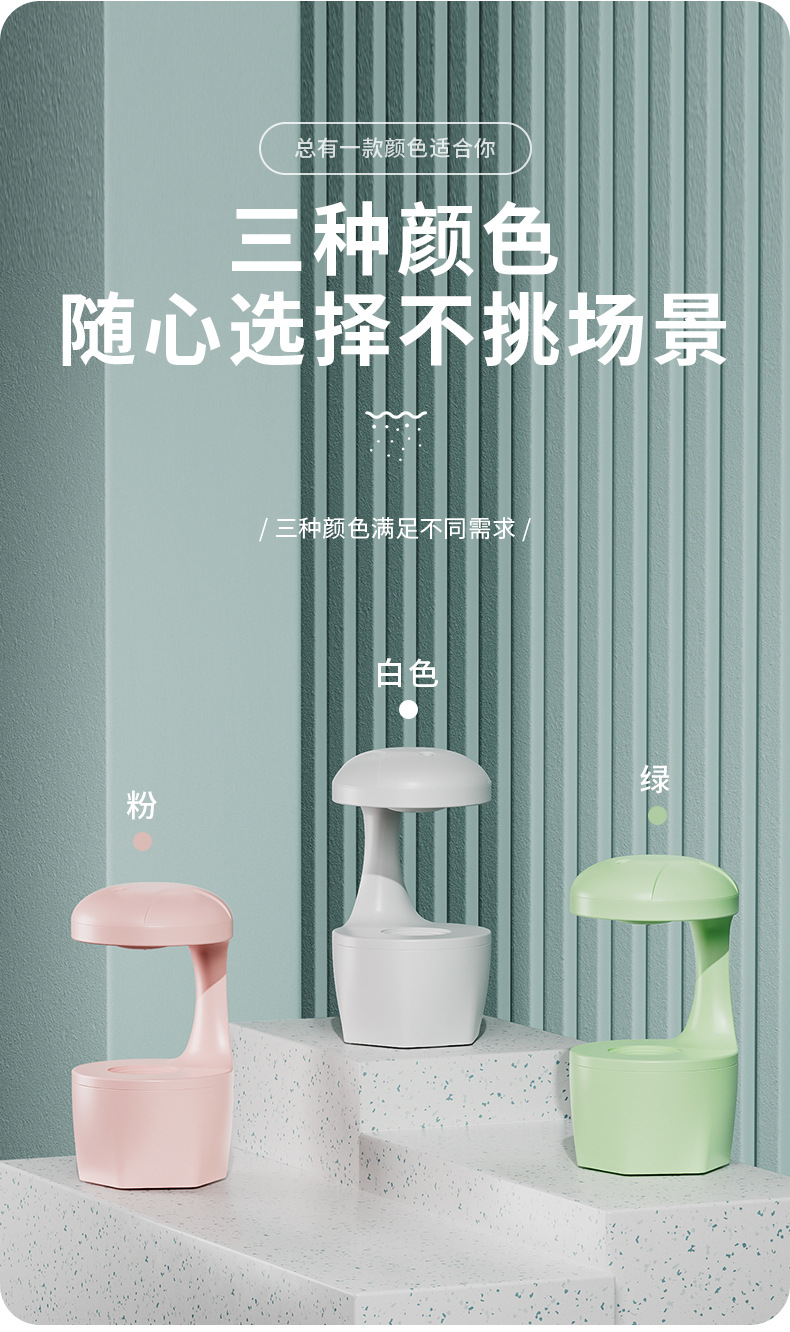 反重力加湿器水滴倒流家用静低音卧室小型办公桌面空气净化大雾量详情12