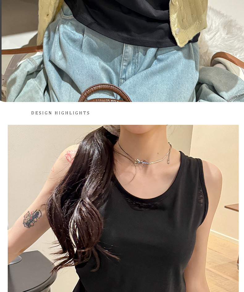 雪花棉春夏季bm慵懒风宽松打底内搭小吊带背心女外穿辣妹无袖上衣详情18