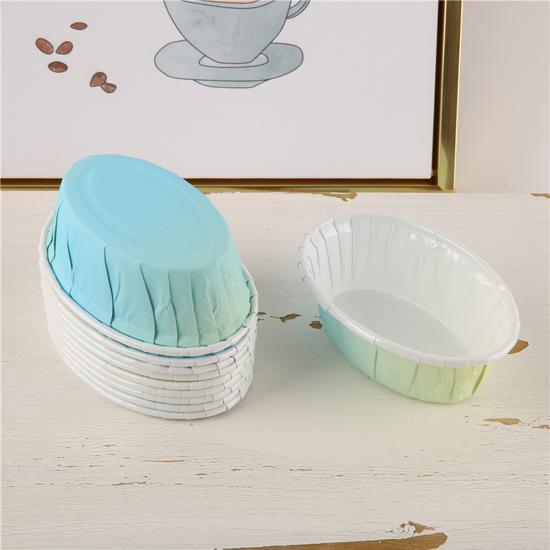 椭圆形蛋糕纸杯蛋糕杯花边杯新款印花耐高温马芬杯50个/条详情5