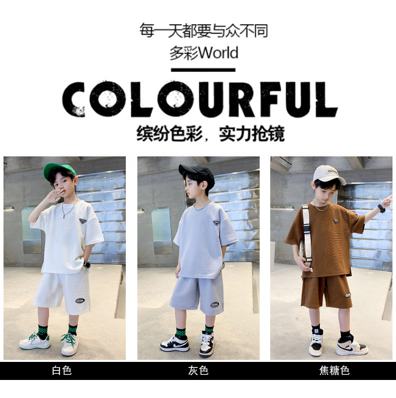 童装棉男童夏季套装夏装篮球服演出服夏天男宝宝衣服短袖儿童服装详情7