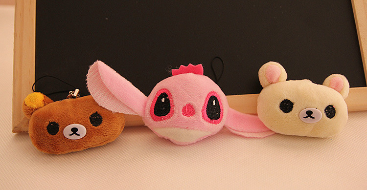 Cartoon animal head plush pendants, mini dolls, toys, headwear, clothing accessories, small claw machine dolls pic 16