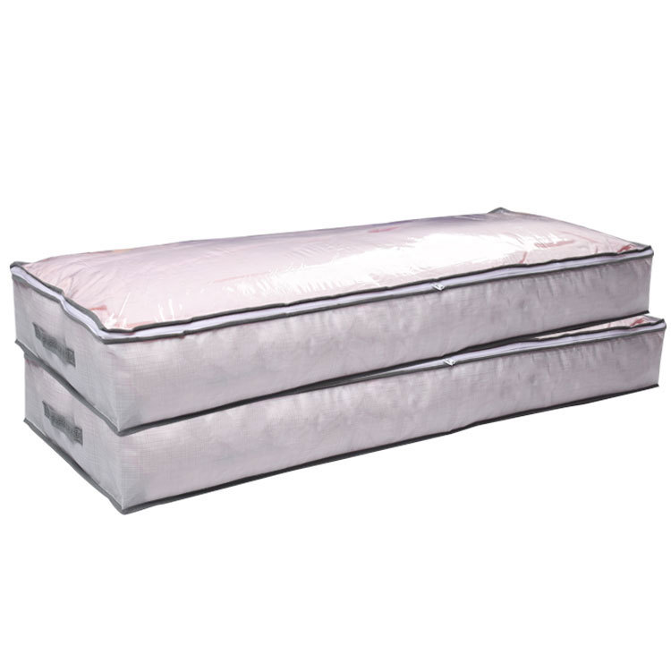 Cross-border Amazon bed bottom clothes storage bags, quilt, cotton quilt fabric storage bags, clothing dust-proof PVC sorting bags pic 6