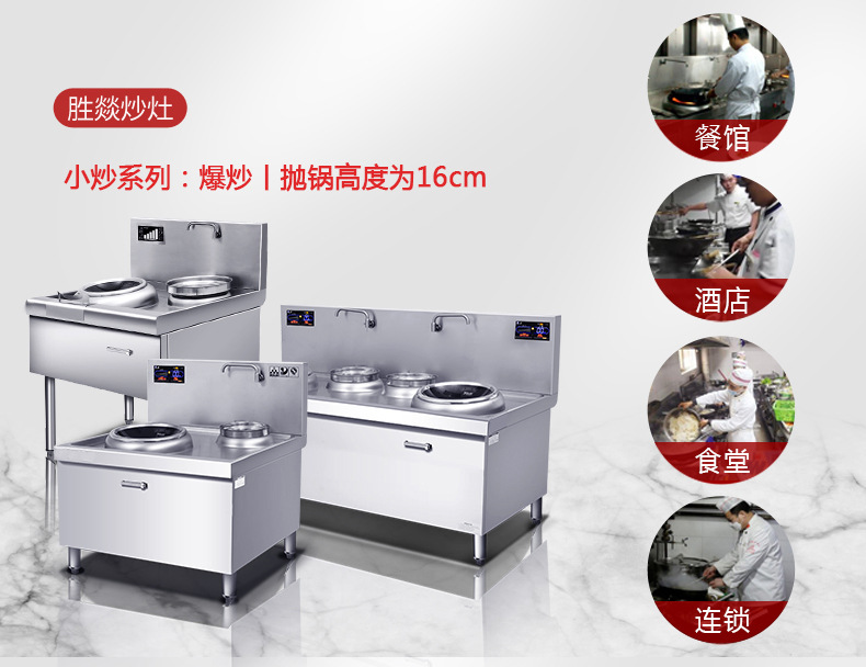 Cocina de inducción de dos cabezas comercial de dos ojos cocina eléctrica 15KW cocina electromagnética de alta potencia de dos cabezas para hoteles y restaurantes pic 1