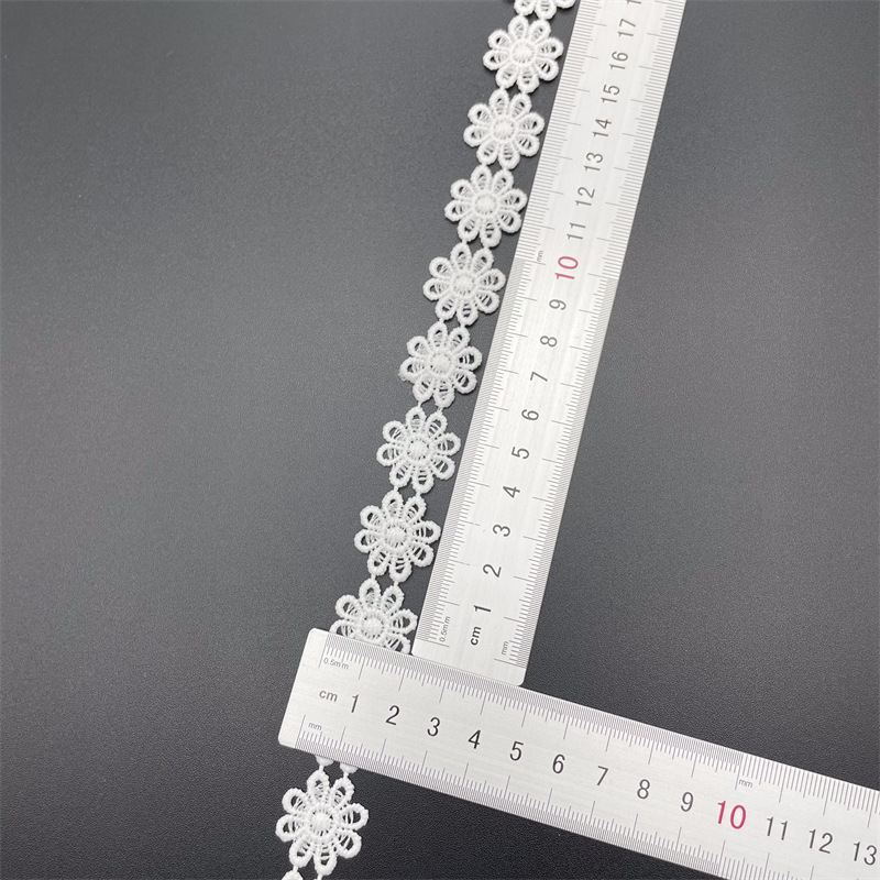 New Lolita embroidery water-soluble lace, milk silk single-sided small flower wave lace, lace with barcode pic 96