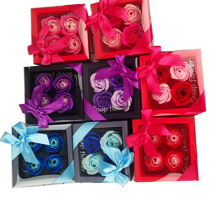 4朵玫瑰香皂花套装 七夕情人节公司活动促销礼品礼物生日跨境礼品详情31