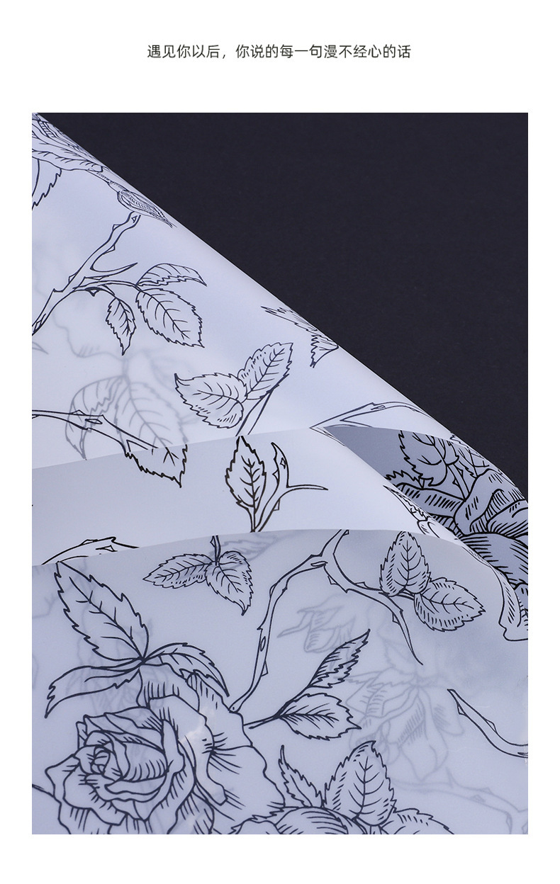 飞花雨 诺莎纸玫瑰园韩纸 防水雾面纸鲜花包装纸花束包花纸材料详情10