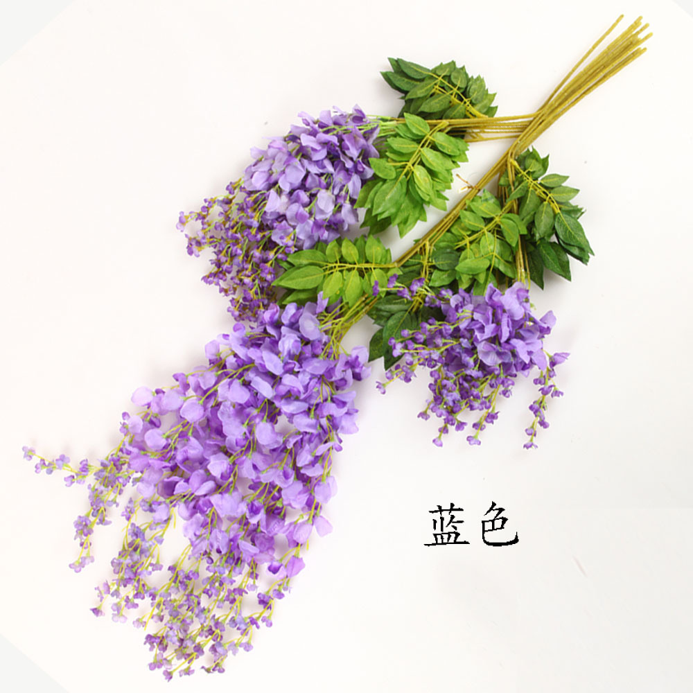 110CM simulated wisteria flower, simulated bean flower branch, bean flower strip, simulated wisteria hanging, simulated bean flower branch, wisteria strip pic 9