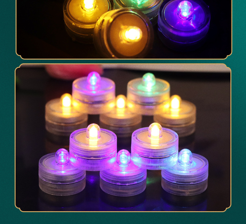 Cross-border hot sale led electrónica vela a prueba de agua sensor se ilumina cuando se encuentra agua vela sumergida vela de atmósfera creativa al por mayor pic 4
