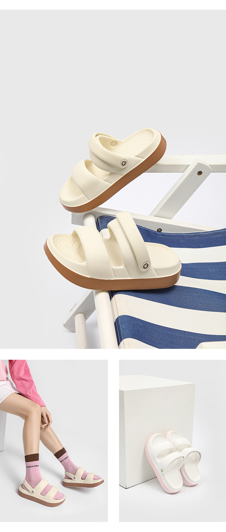 厚底凉鞋女4.0踩屎感露趾透气沙滩鞋夏季户外防滑增高凉拖花园鞋详情13