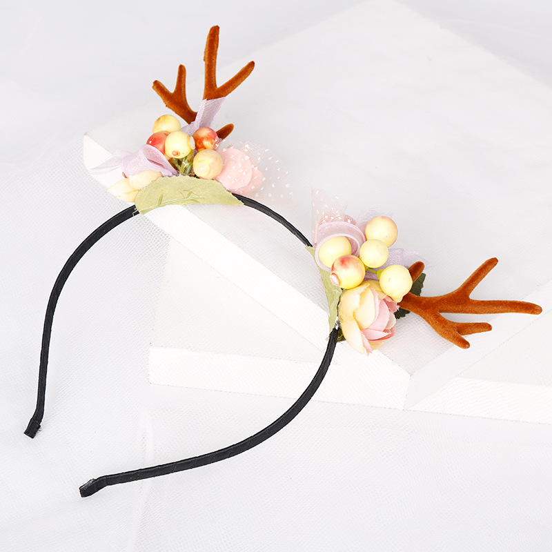 Xinyun Creative Christmas Antler headband Headband Hairpin 2018 New Style Forest Girl Elk Hairpin Hair Accessory pic 9