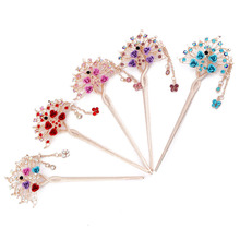 复古流苏头饰玫瑰花镶钻发簪 时尚清新步摇簪子发饰厂家主营详情14