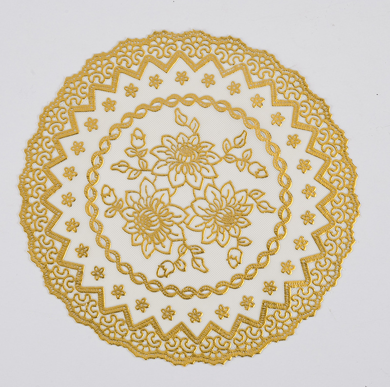 Creative gift gilding pads, 20cm round small coasters, ceramic bowl placemats, wholesale anti-slip ashtrays and vase pads pic 6