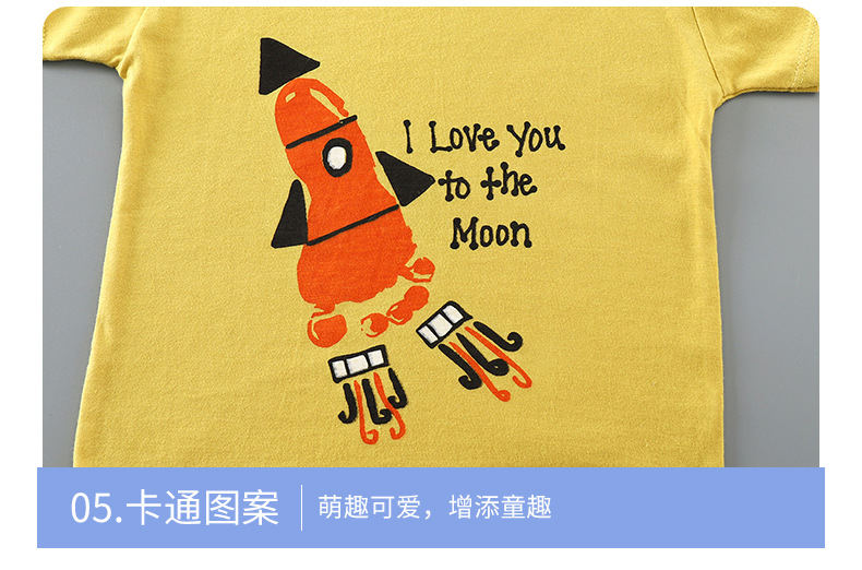 儿童短袖套装纯棉夏季新款宝宝短裤衣服男童夏装女童t恤童装批发详情15