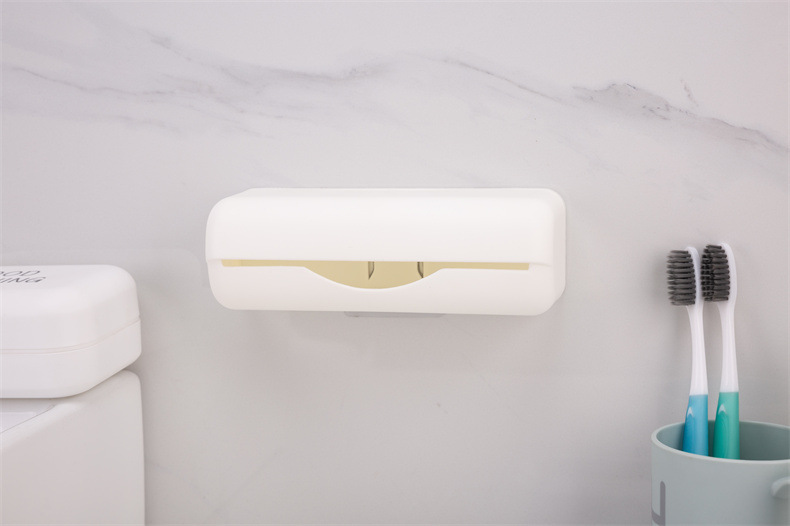 Wholesale garbage bag storage box, non-perforated wall-mounted shopping bag storage box, large-capacity plastic bag storage wonder pic 22