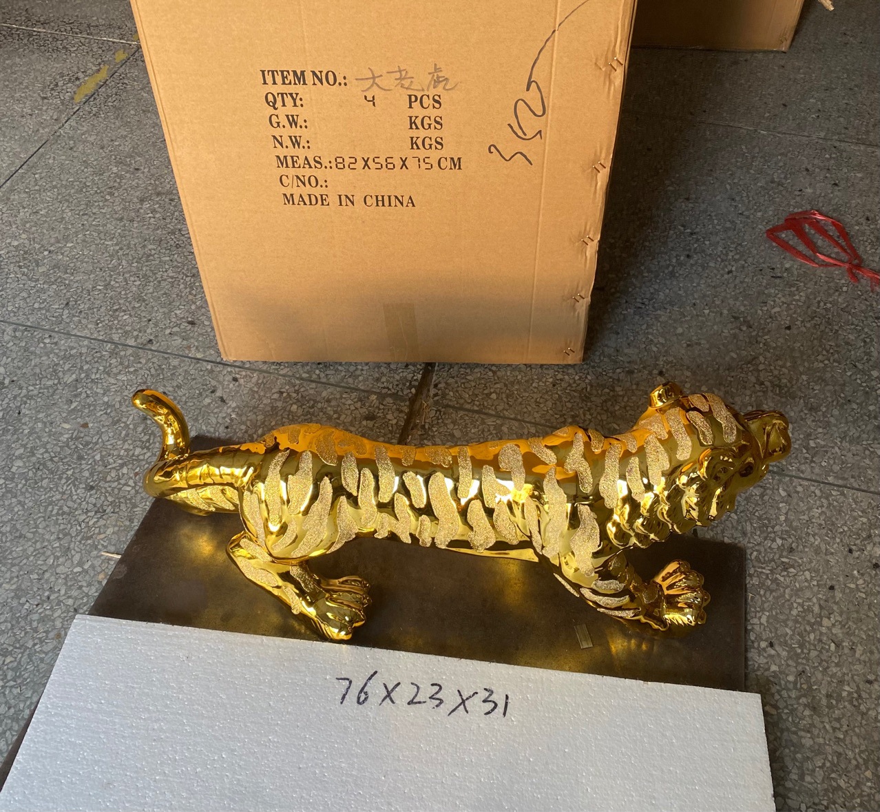 Tiger Ceramic handicrafts, golden electric tiger, tiger handicrafts and ornaments pic 8