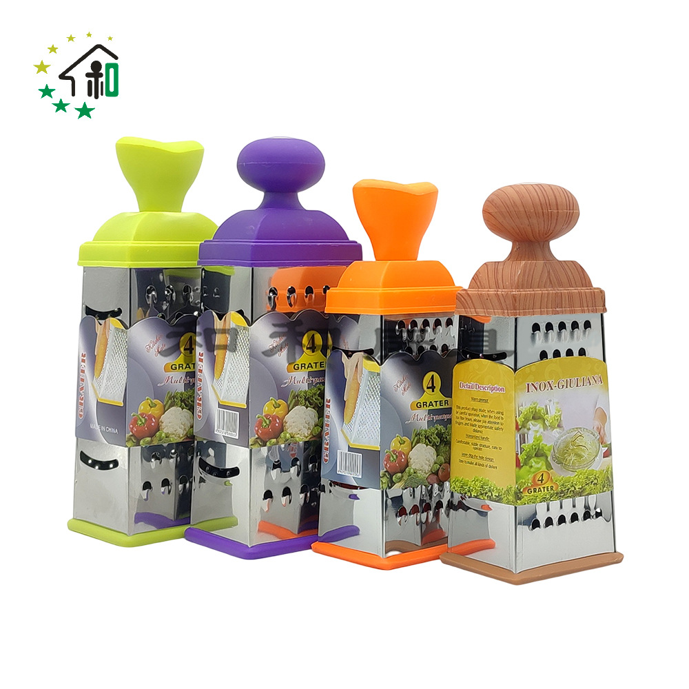 Kitchen multi-functional six-sided slicer, grater and vegetable cutter, stainless steel grater, a full-function vegetable cutter wonder pic 1