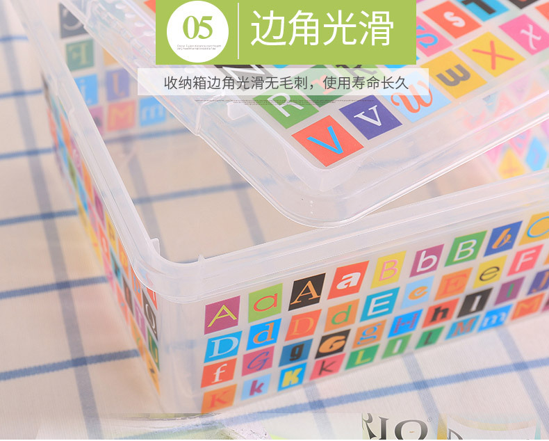 透明收纳盒 小型储物收纳盒厂家直销 膜内贴收纳盒详情10