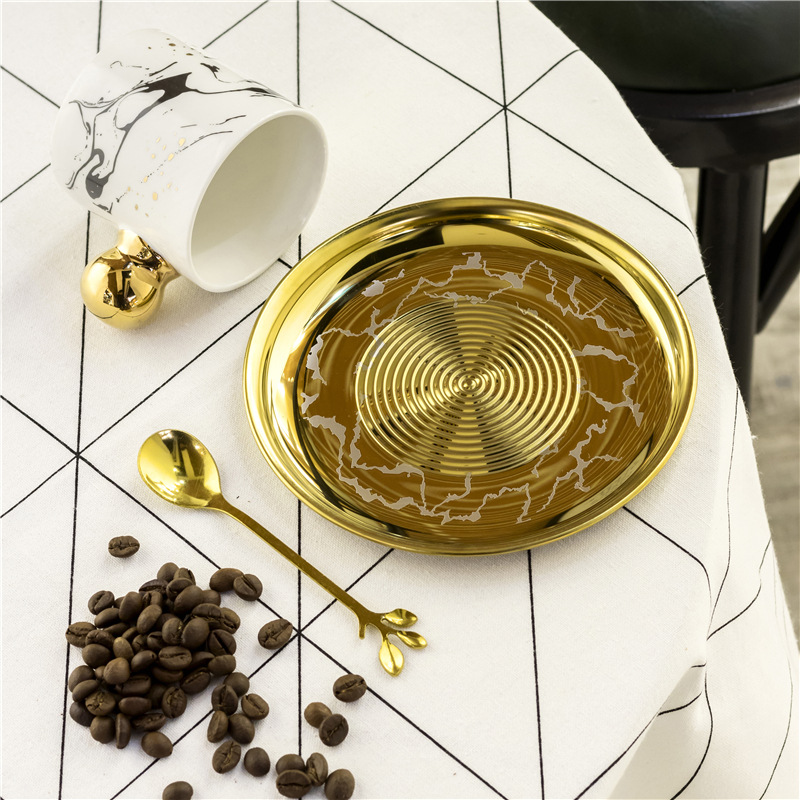 新款水墨画陶瓷杯杯勺套装创意家用喝水水杯马克杯礼物批发详情14