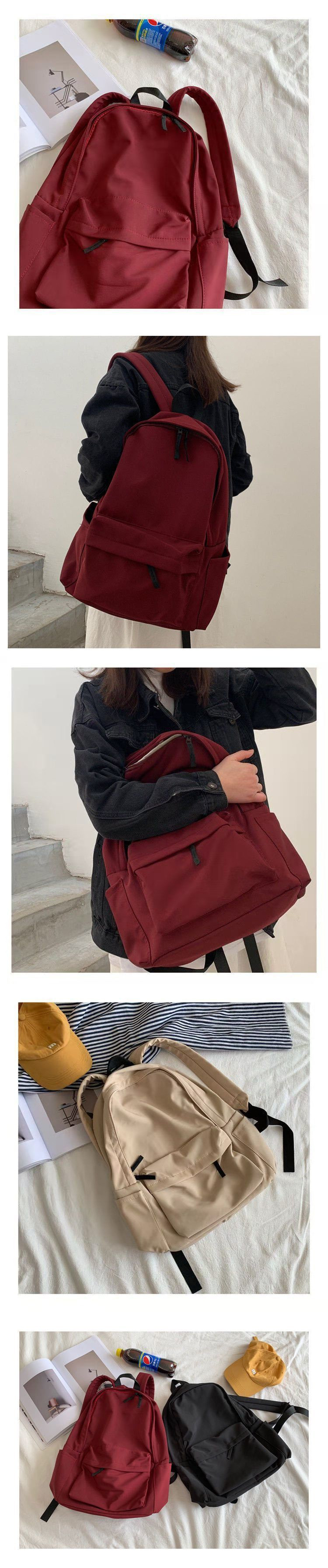 Wholesale of large-capacity Korean Harajuku college student backpacks and high school Ins-style backpacks for girls pic 1