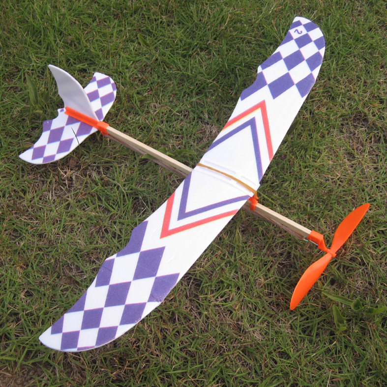 Mini miniature Thunderbird, divine bird, rubber band, power aircraft, glider, model aircraft, experiment, diy, science and education pic 4