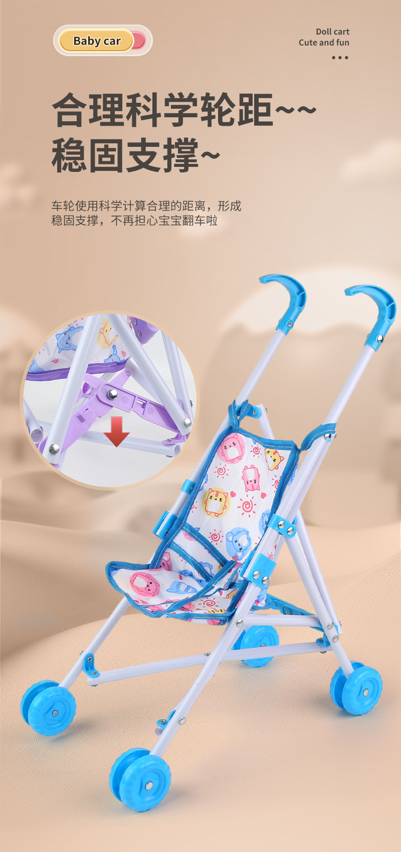 Factory direct sales of 10-inch plastic-coated newborn simulation baby, rebirth doll, role-playing toy trolley pic 9