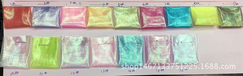 Polyester fabric, flat seven-color yarn, laser fabric, clothing, hair accessories, puffy skirt, background shooting, headscarf, net, gauze fabric pic 2