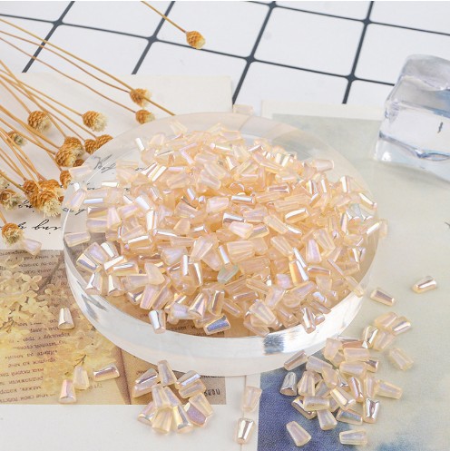 Wholesale of popular nail art accessories: Jelly mini ab color trapezoidal resin flat bottom colorful irregular-shaped diamond nail art diamond pic 5