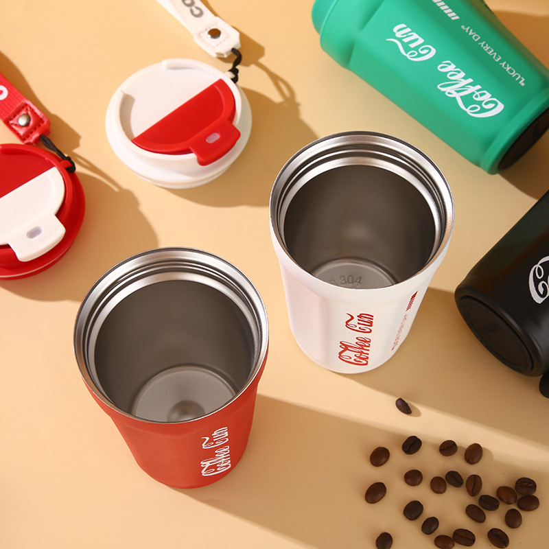 304不锈钢磨砂菱形咖啡杯可乐八角保温杯随行不锈钢水杯颜值杯子详情15