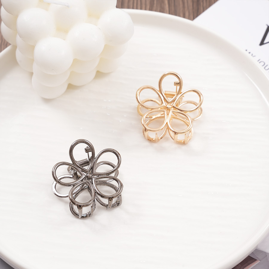 跨境欧美风发夹花朵小号抓夹头饰女盘发后脑勺合金发抓半扎鲨鱼夹详情9