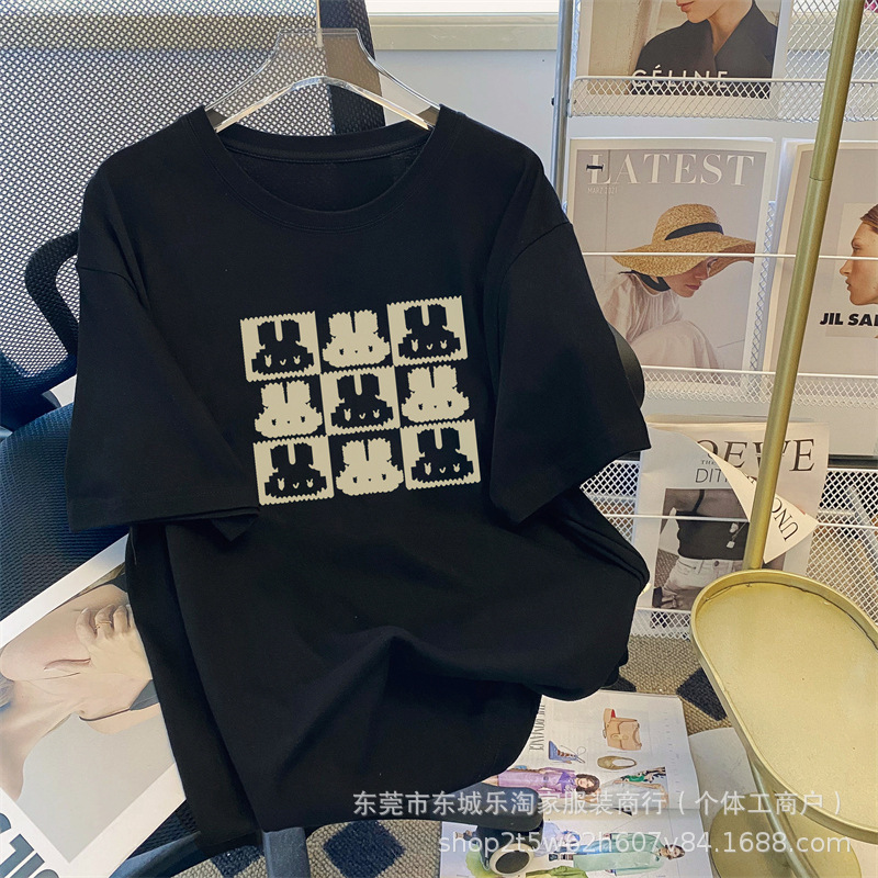 十三行女装短袖韩版宽松T恤卡通印花校园学生上衣女生短T直播批发详情18