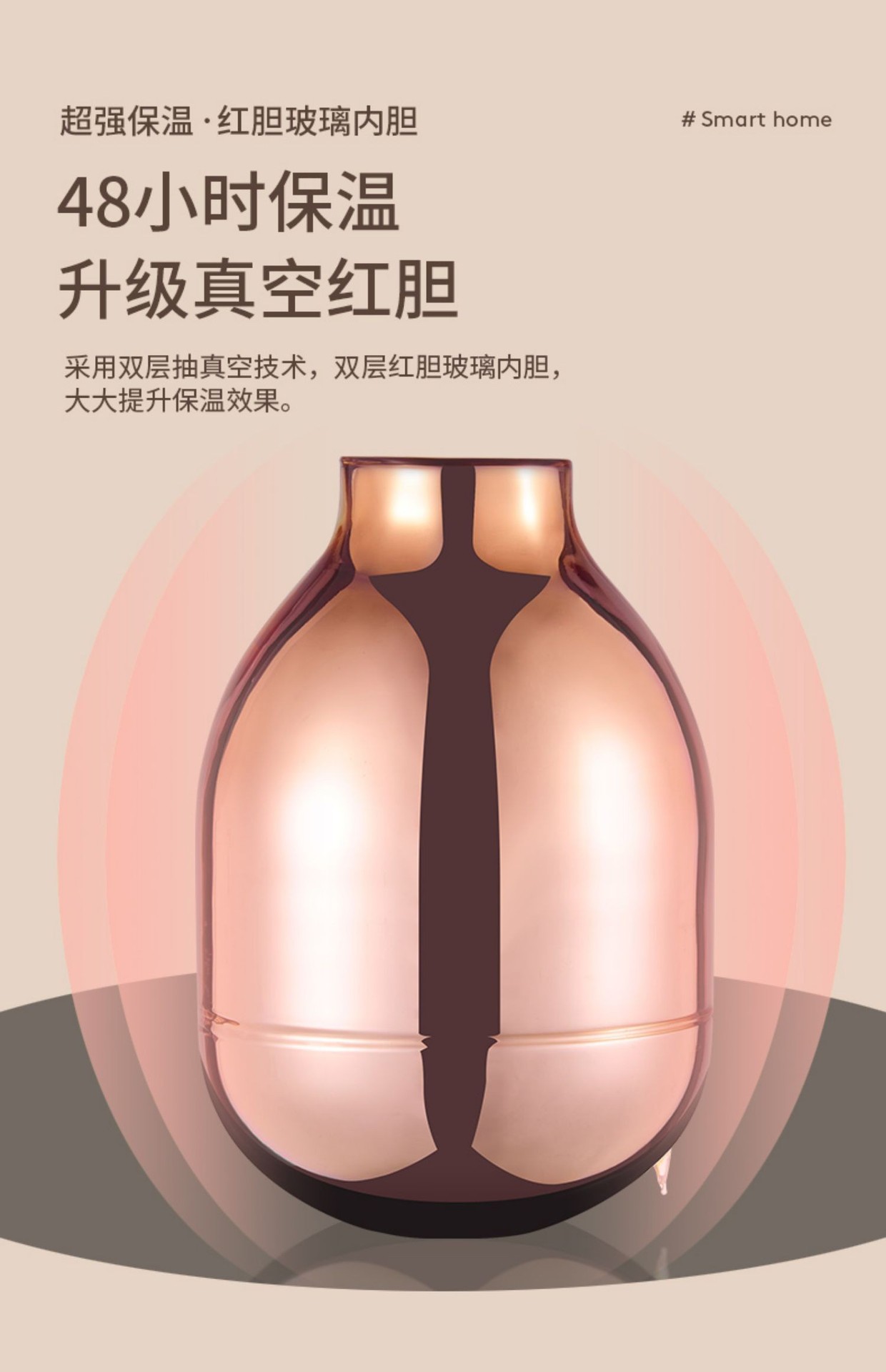 A small thermos with a glass inner liner, a portable thermos for keeping warm, a household large-capacity thermos, suitable for student dormitories pic 5