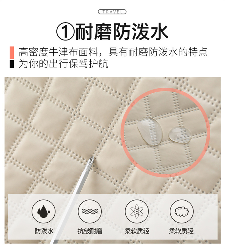 旅游手提包女时运动健身包尚韩版菱格跨境出门短途大容量旅行包详情8