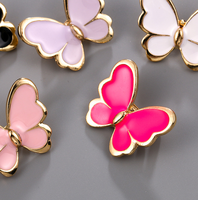 韩版滴油小蝴蝶服装胸针 时尚昆虫胸花 简约气质动物别针配饰品详情1