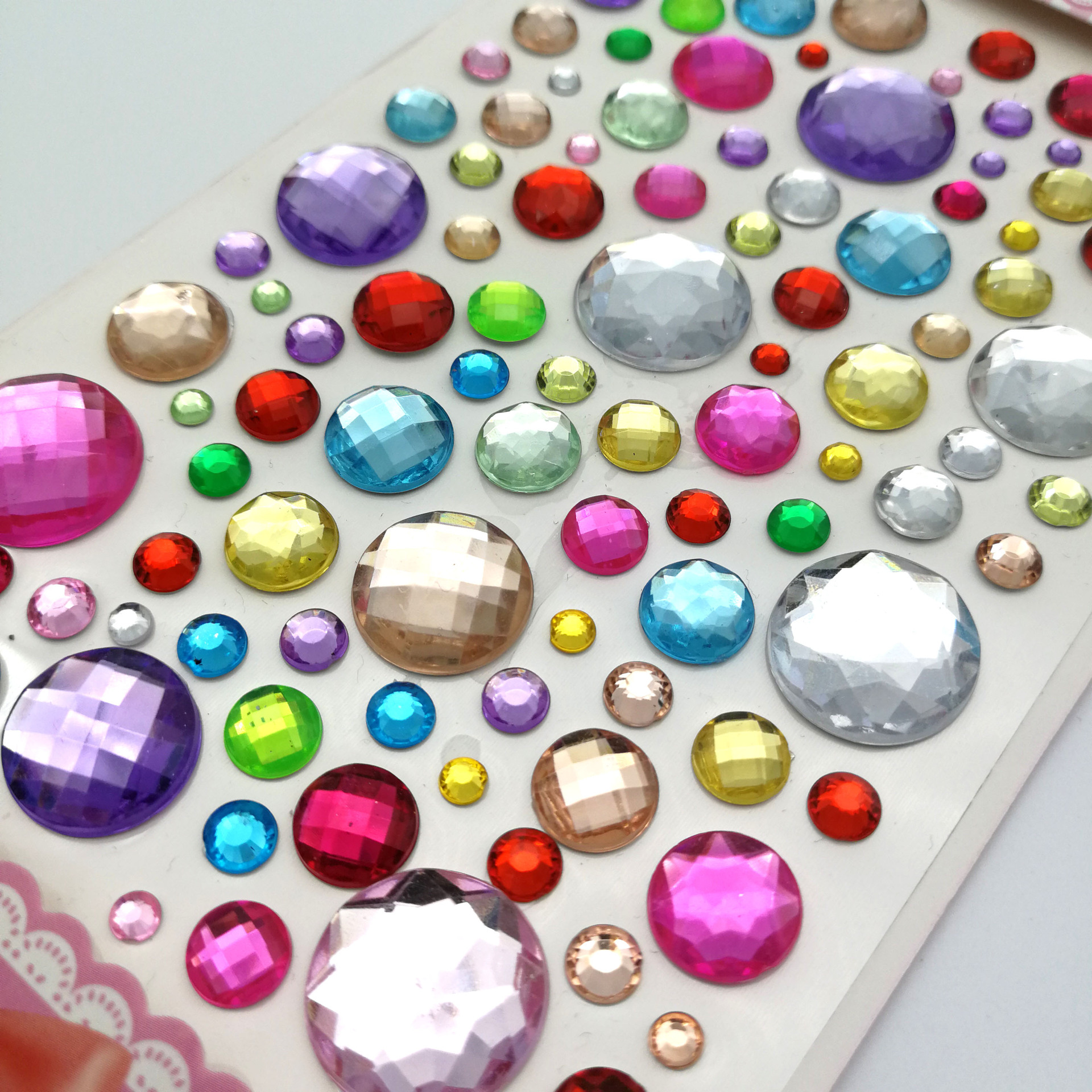 Wholesale of colorful starry sky acrylic diamond stickers, colorful crystal stickers, random diamond DIY creative stickers, mobile phone stickers, and random stickers pic 4