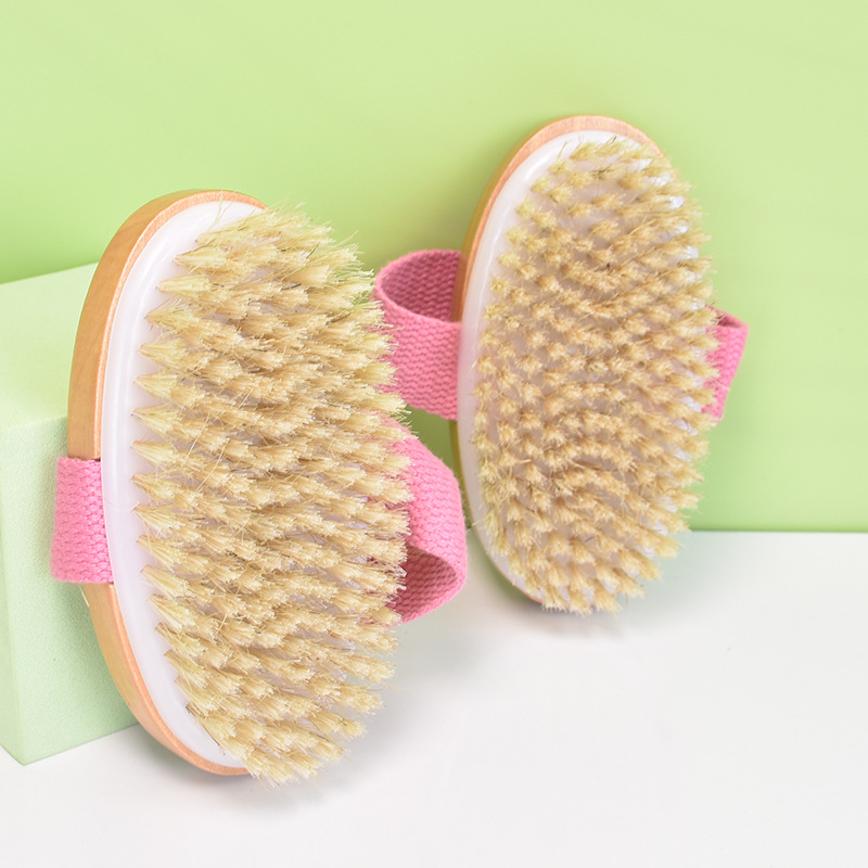 【工厂直销】木质洗澡刷搓背刷按摩刷猪鬃毛搓背刷沐浴刷身体干刷详情7