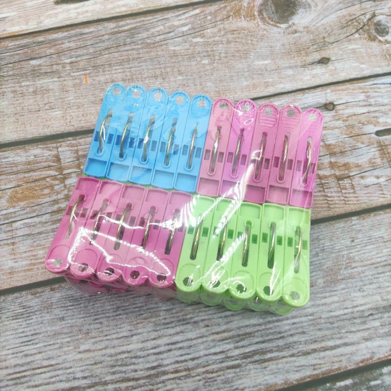 Solid-color clothes drying tongs/plastic tongs/clothes drying tongs (20 per pack) tongs pic 8