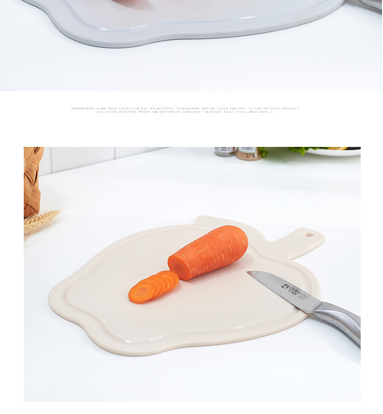 Creative cutting board, baby food small cutting board, thickened with waterproof groove, hanging cutting board, fruit cutting board, direct sales pic 3