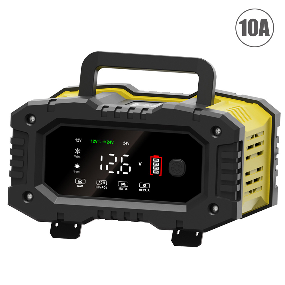 10A portable 12V24V motorcycle battery charger and portable car battery charger pic 1
