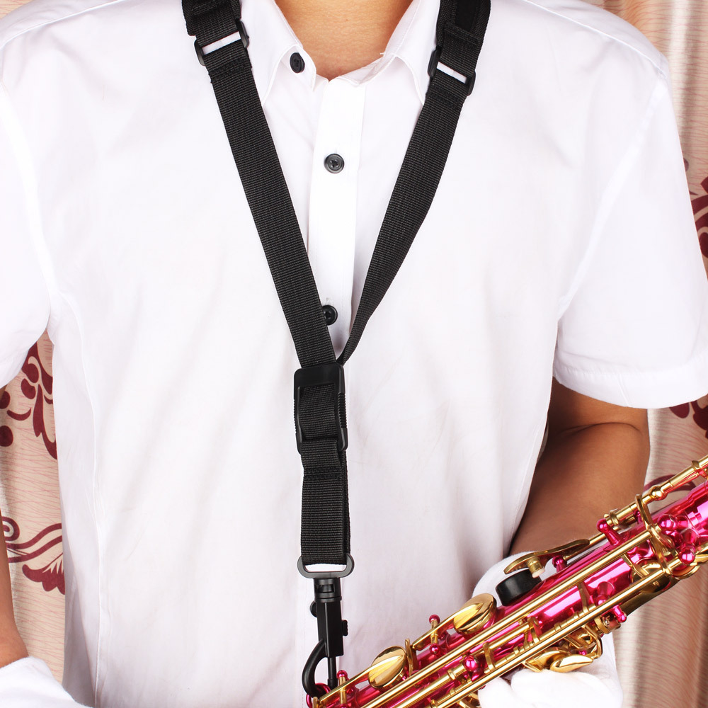 Wholesale musical instrument accessories: High-elastic cotton saxophone straps, adjustable single shoulder neck straps, effortless shoulder straps for beginners to play pic 9