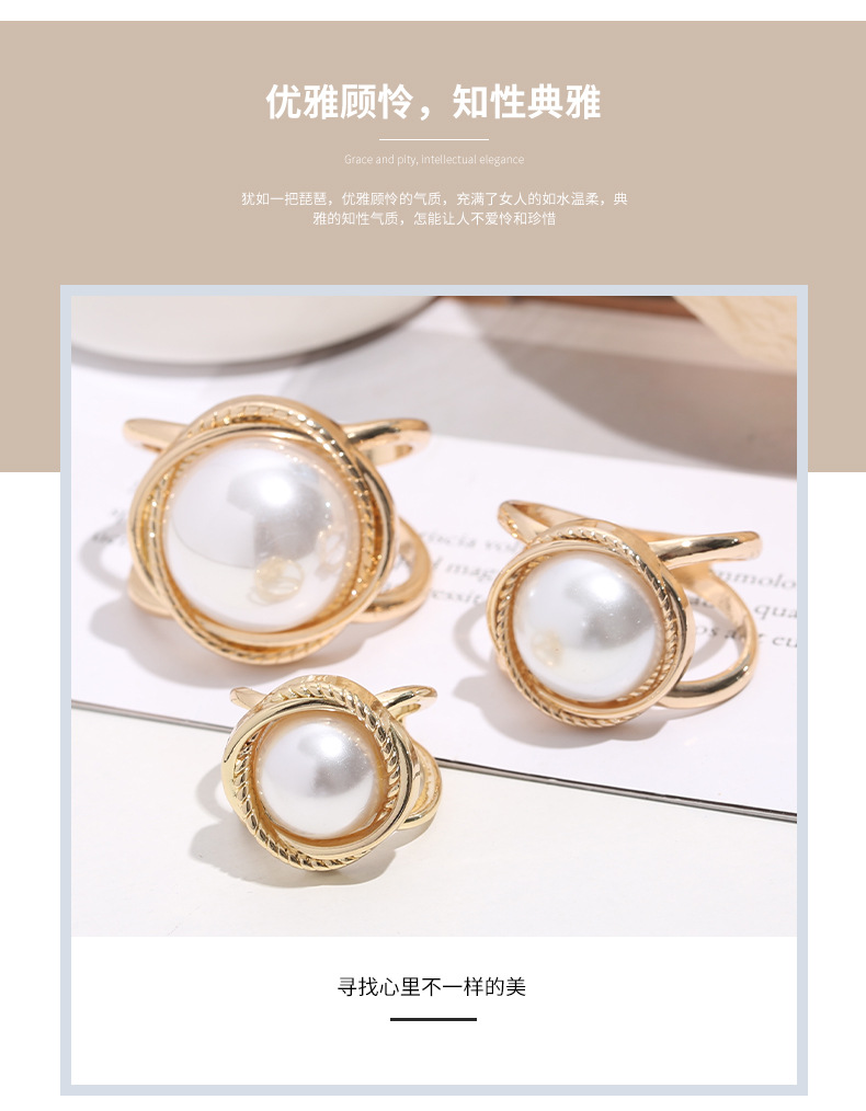 Cross-shaped hollowed-out sweet pearl dress buttons, crystal shawl buttons, cross-border best-selling Korean silk scarf buttons, creative and fashionable corsages pic 2