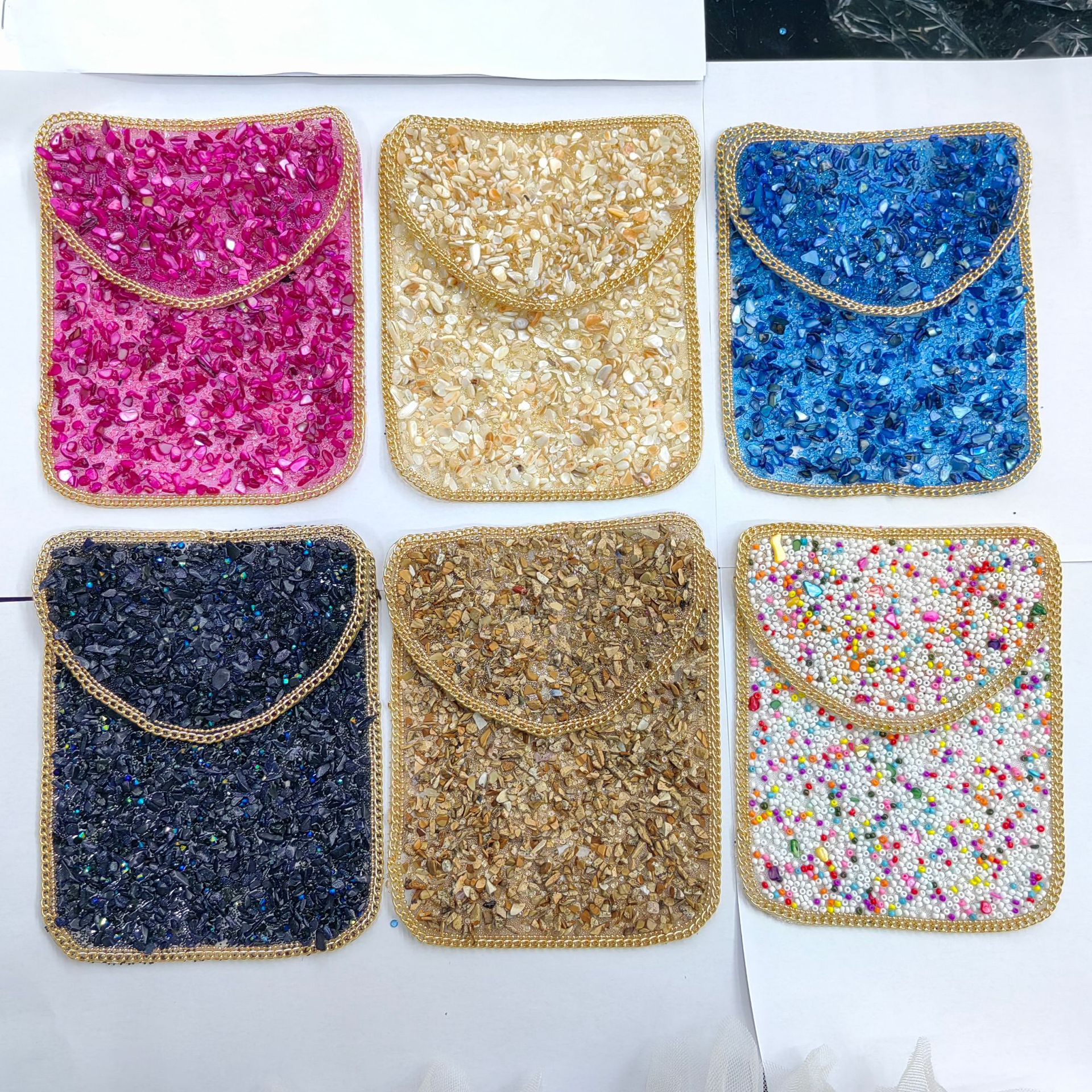 厂家直销珍珠烫胶饰品配件海螺珊瑚图案可多款配饰服装包包装饰贴详情1