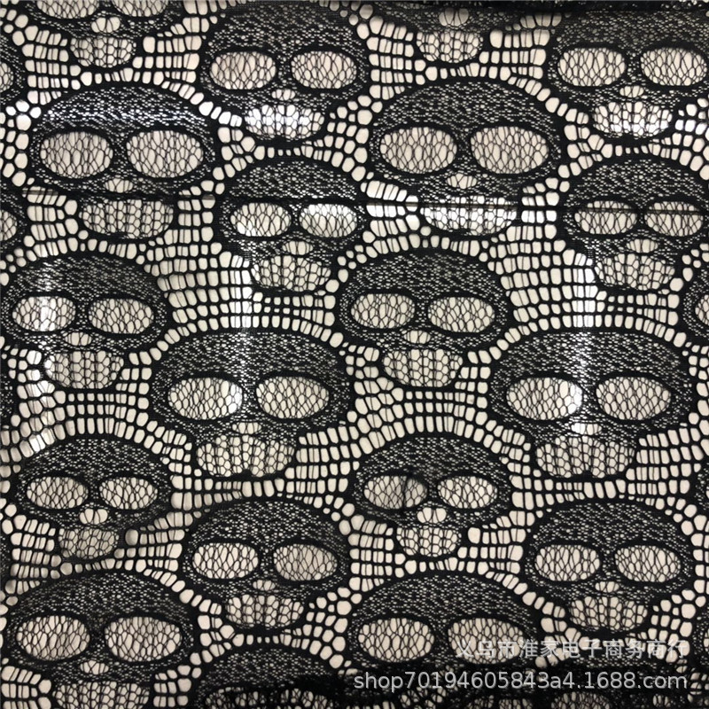 Factory direct sales of Halloween fabrics, nylon skull lace fabric, game costumes, accessories, mesh fabric, stage costumes pic 2