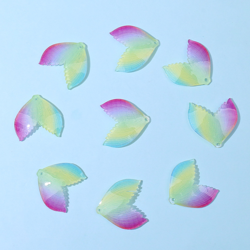 Mermaid tail acrylic piece earrings, pendants, hair clips, pendants, DIY handcrafted materials, bulk goods, accessories wholesale pic 4