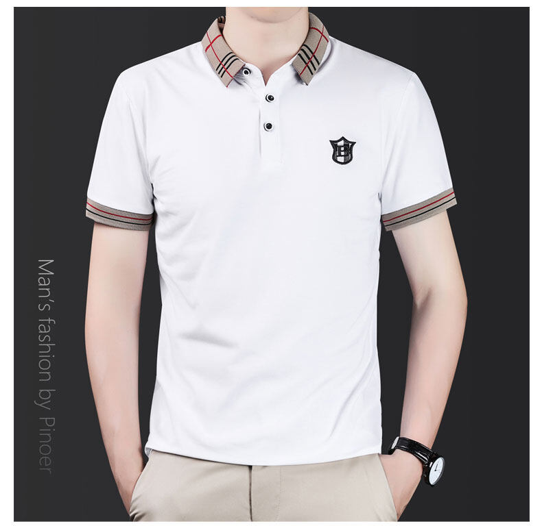 高级感男士短袖T恤polo衫夏季男装新款百搭体恤潮流韩版半袖上衣详情10