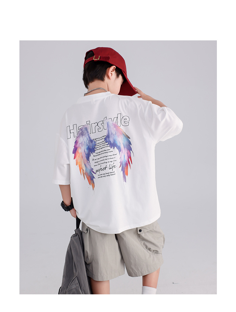 男童夏季凉感短袖白t恤2025新款儿童夏装半袖体恤中大童装上衣潮详情10