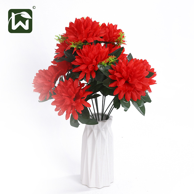 The flowers are cheap and beautiful. The flower heads are preserved flowers. We offer wholesale of fake flower arrangements for visiting graves and paying respects during the Qingming Festival pic 1