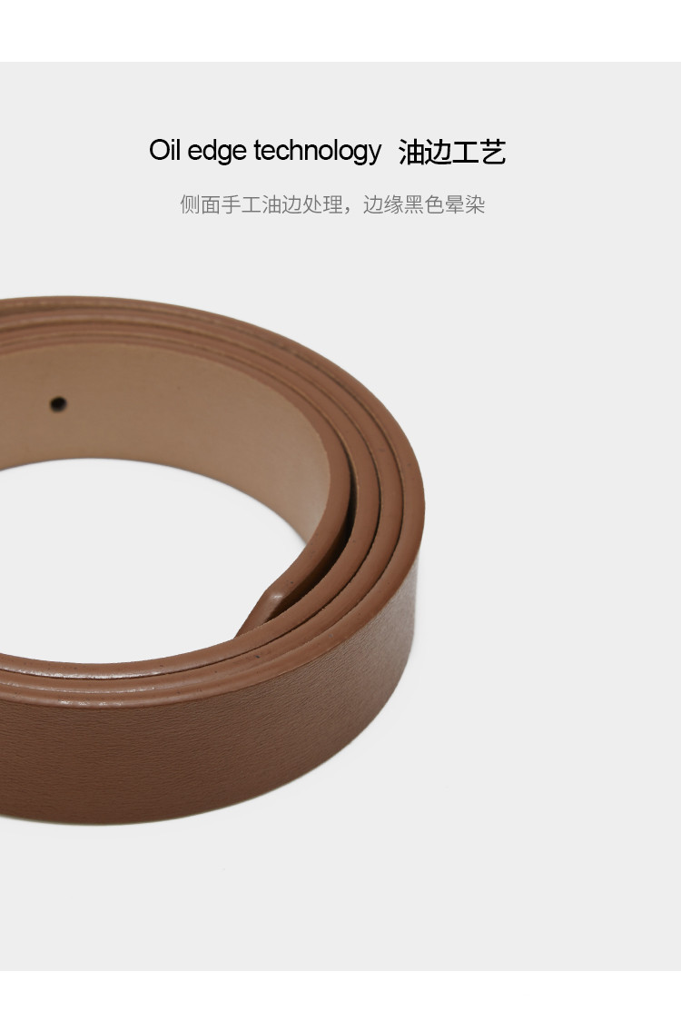 The new no-layer genuine leather belt for women features a simple double-sided design with fashionable and versatile cross-border decorative belts for women pic 9